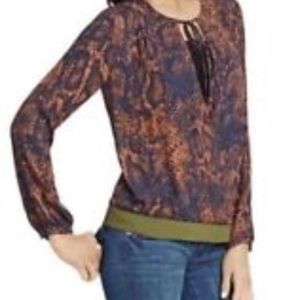 Cabi Orange Snakeprint blouse  🍊 🐍